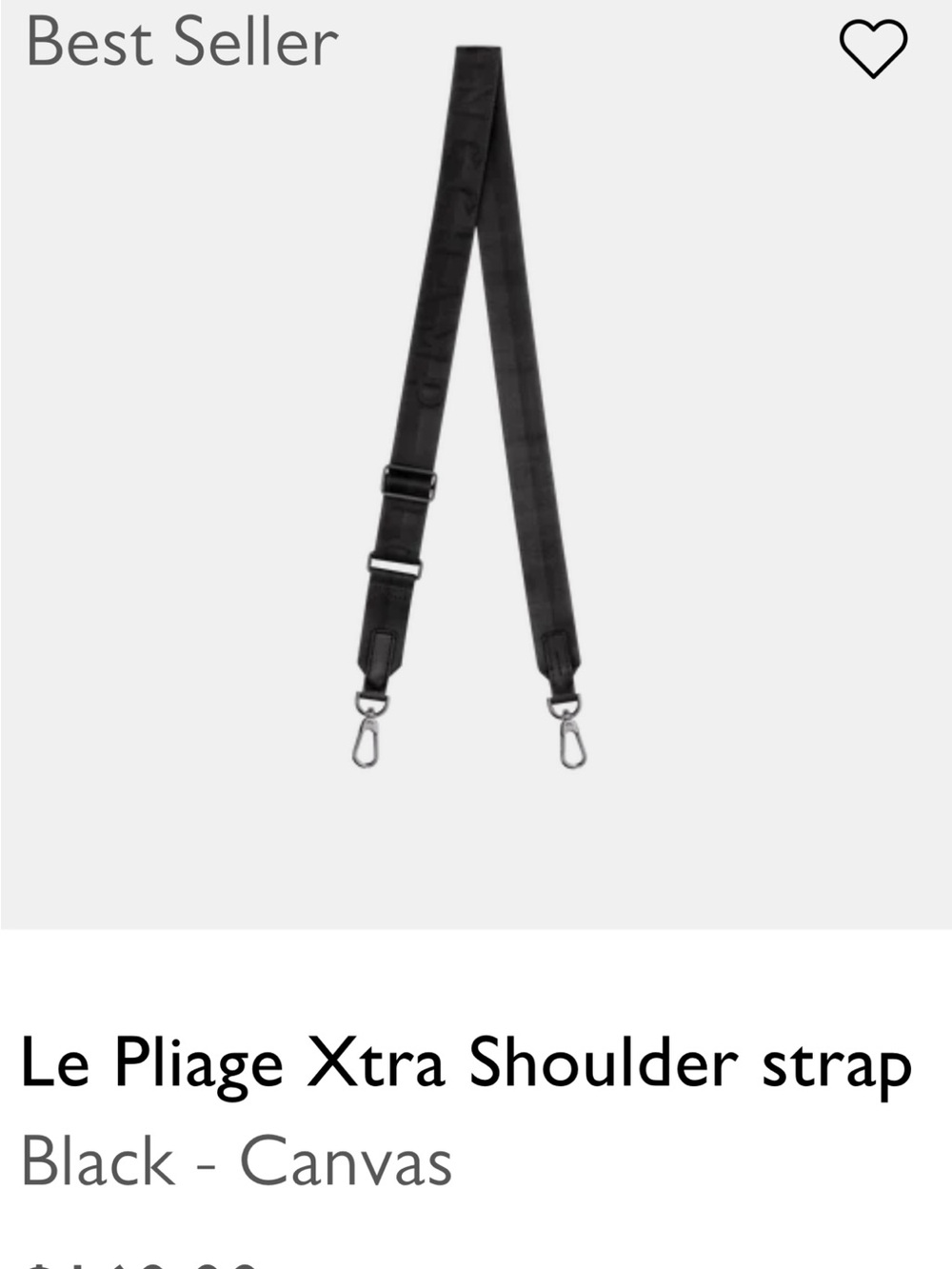 Longchamp LePliage Xtra Black Canvas Shoulder Strap - excellent condition
